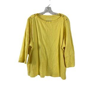 Westbound Women's Yellow 3/4 Sleeve Top